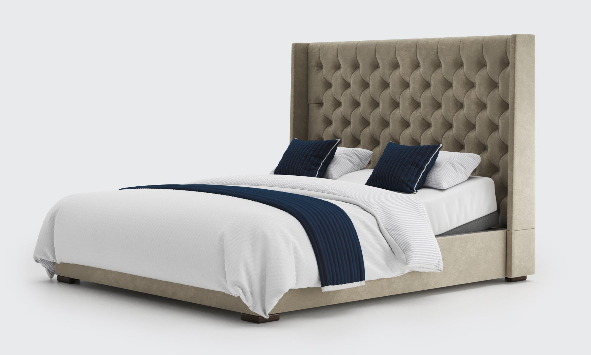 Premium adjustable 6ft double bed in the cedar velvet material
