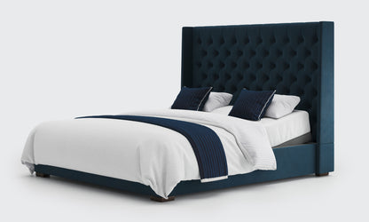 The Kensington Premium adjustable 6ft dual bed in the Royal velvet material.