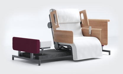 Wired Wine Single Rotobed Home Rotating Chair Bed With Arms and Head