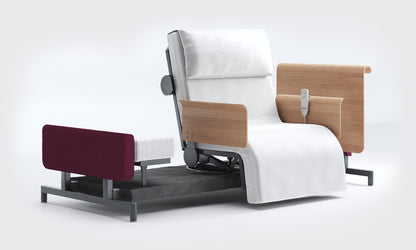 Wired Wine Single RotoBed Home Rotating Chair Bed With Arms