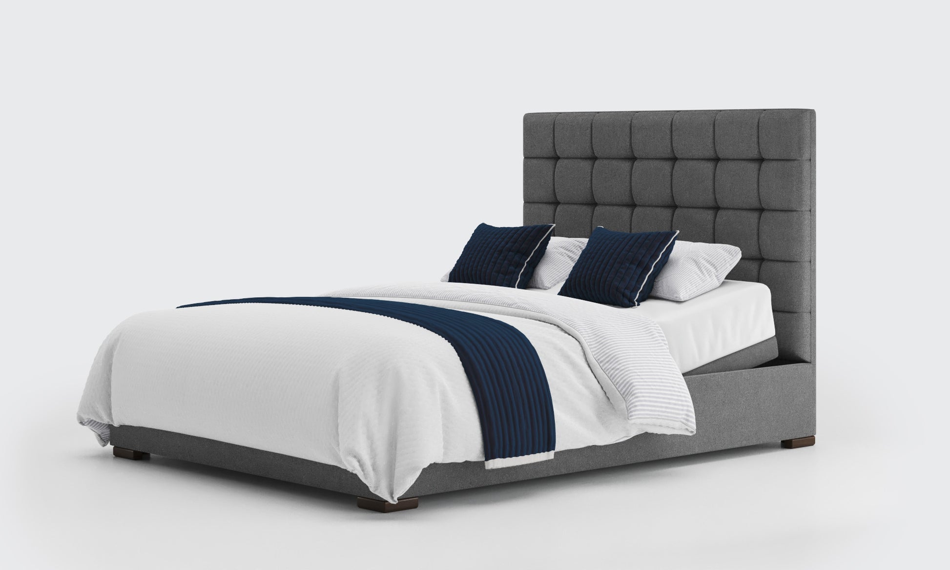 stratton 5ft double bed and mattress in the anthracite material