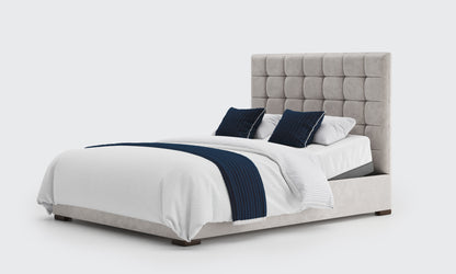 stratton 5ft double bed and mattress in the cream velvet material