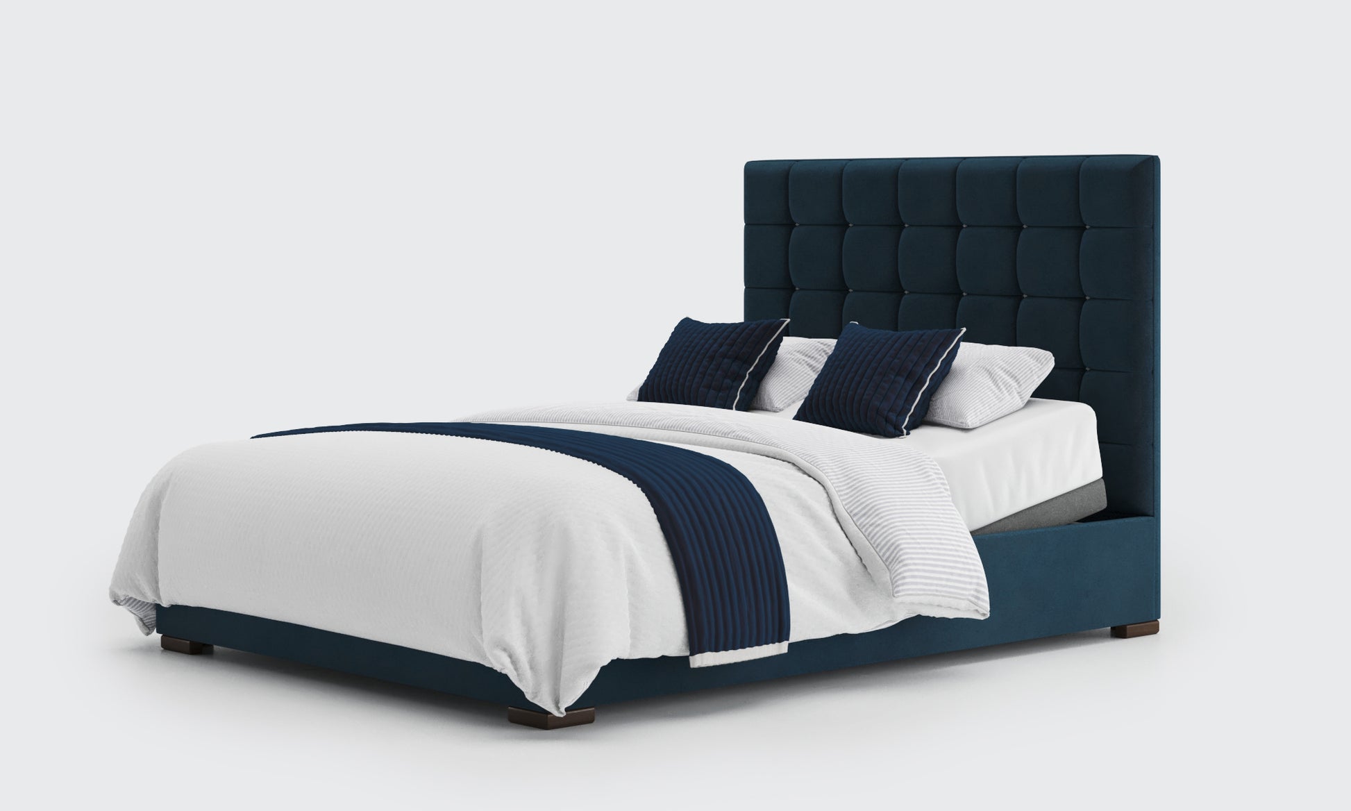 stratton 5ft double bed and mattress in the royal velvet material