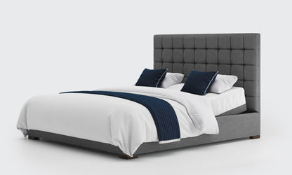 stratton 6ft double bed and mattress in the anthracite material