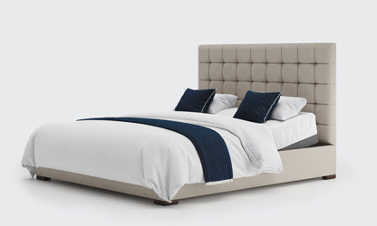 stratton 6ft double bed and mattress in the linen material