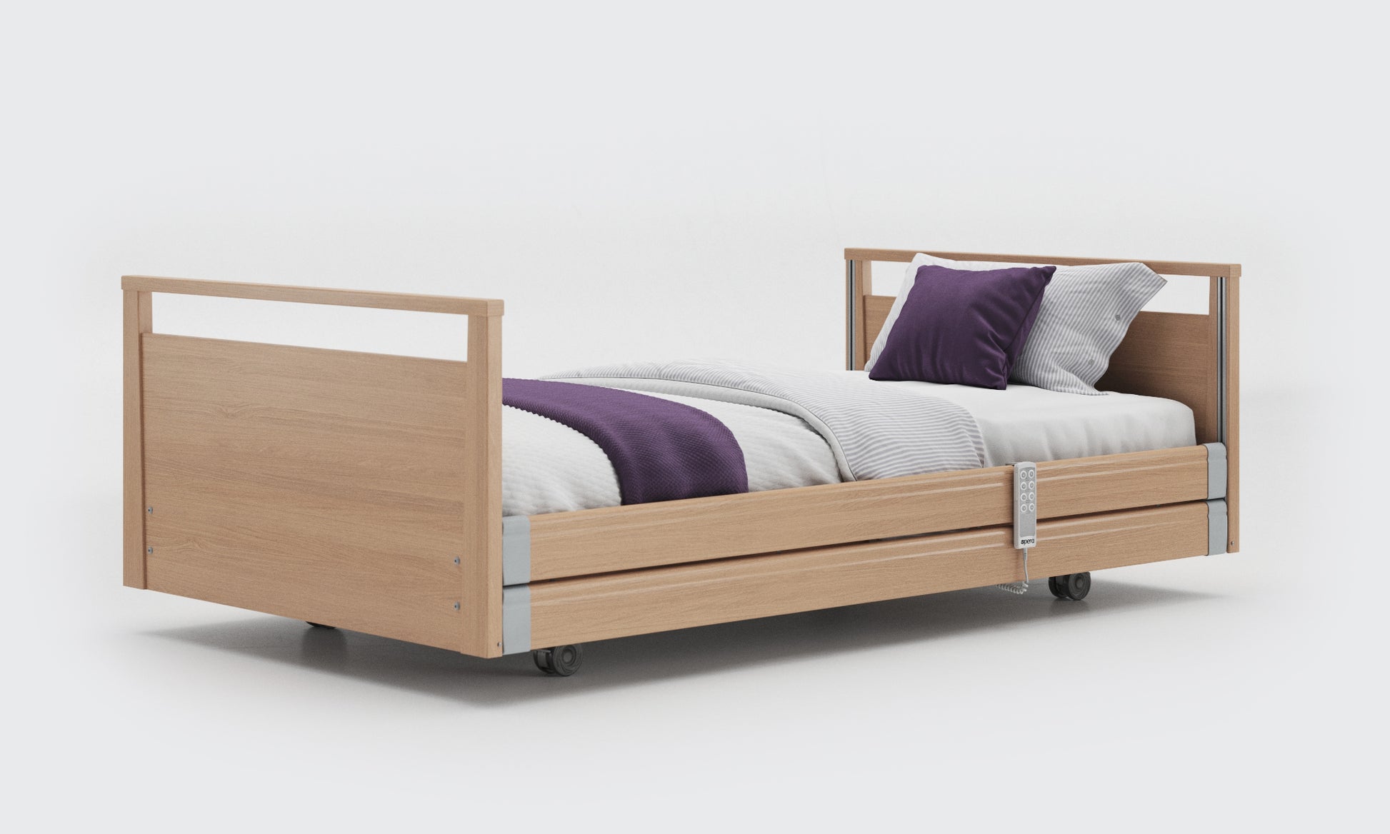 Oak Wide Single Signature Profiling Bed With Side Rails