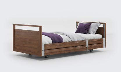 Walnut Single Signature Profiling Bed With Side Rails