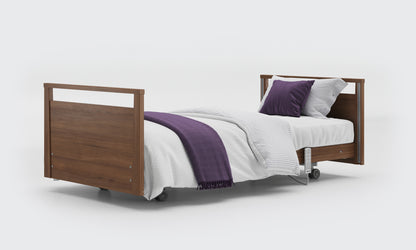 Walnut Single Signature Profiling Bed With no Side Rails