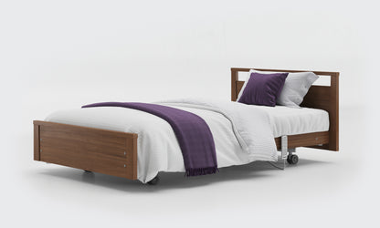 signature bed 3ft6 low footboard in walnut