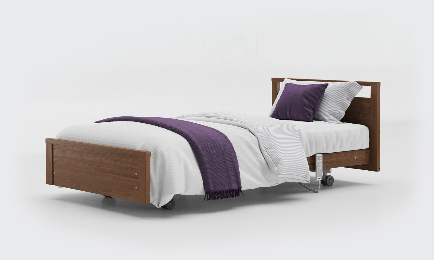 signature bed 3ft low footboard in walnut
