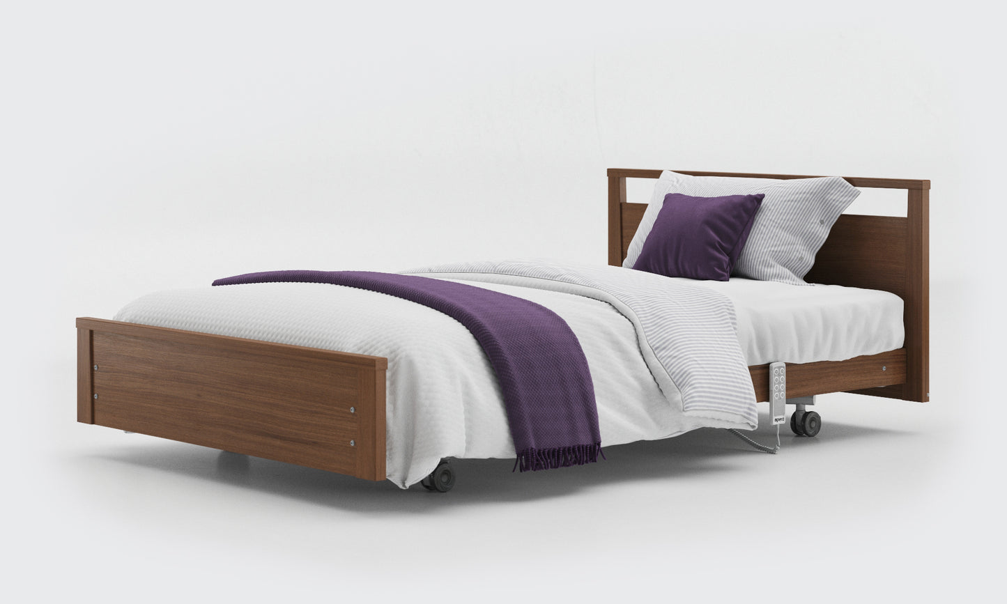 signature bed 4ft low footboard in walnut