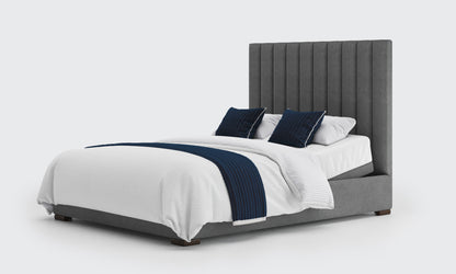 versailles 5ft double bed and mattress in the anthracite material 