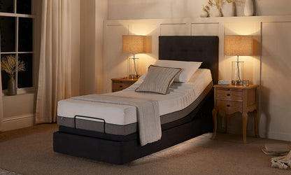 luxe with a headboard and underbed lighting