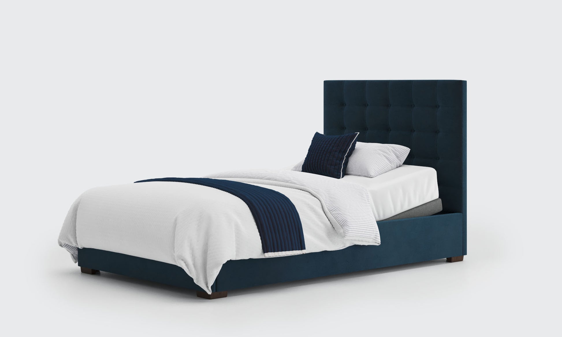 yorke 4ft small double bed and mattress in the royal velvet material