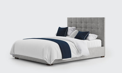 yorke 5ft king dual bed and mattress in the cedar velvet material