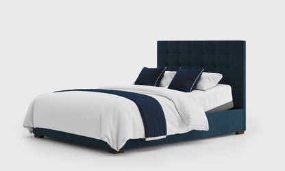 yorke 5ft double bed and mattress in the royal velvet material