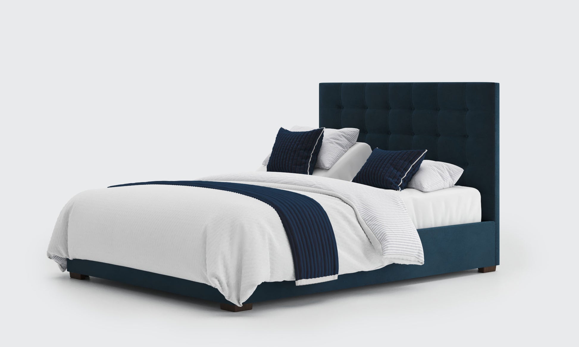 yorke 5ft bed and mattress in the royal velvet material