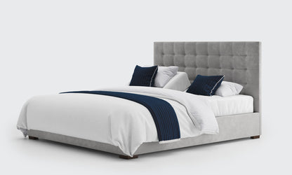 yorke 6ft double bed and mattress in the cedar velvet material